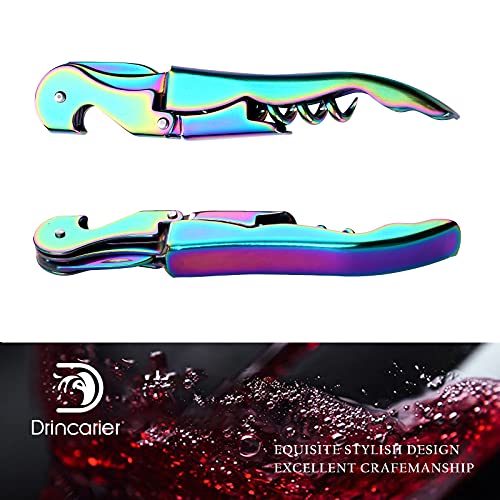 Drincarier Waiters Corkscrew Professional Wine openers,stainless steel Wine Key for Restaurant Waiters,Classic All-in-one Corkscrew, Bottle Opener and Foil Cutter - Image 5