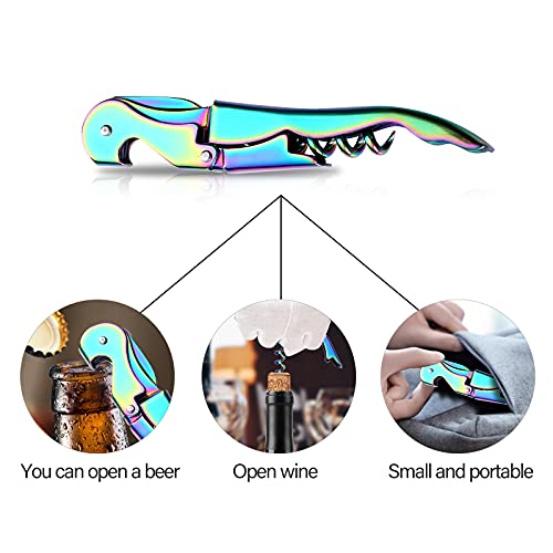 Drincarier Waiters Corkscrew Professional Wine openers,stainless steel Wine Key for Restaurant Waiters,Classic All-in-one Corkscrew, Bottle Opener and Foil Cutter - Image 4