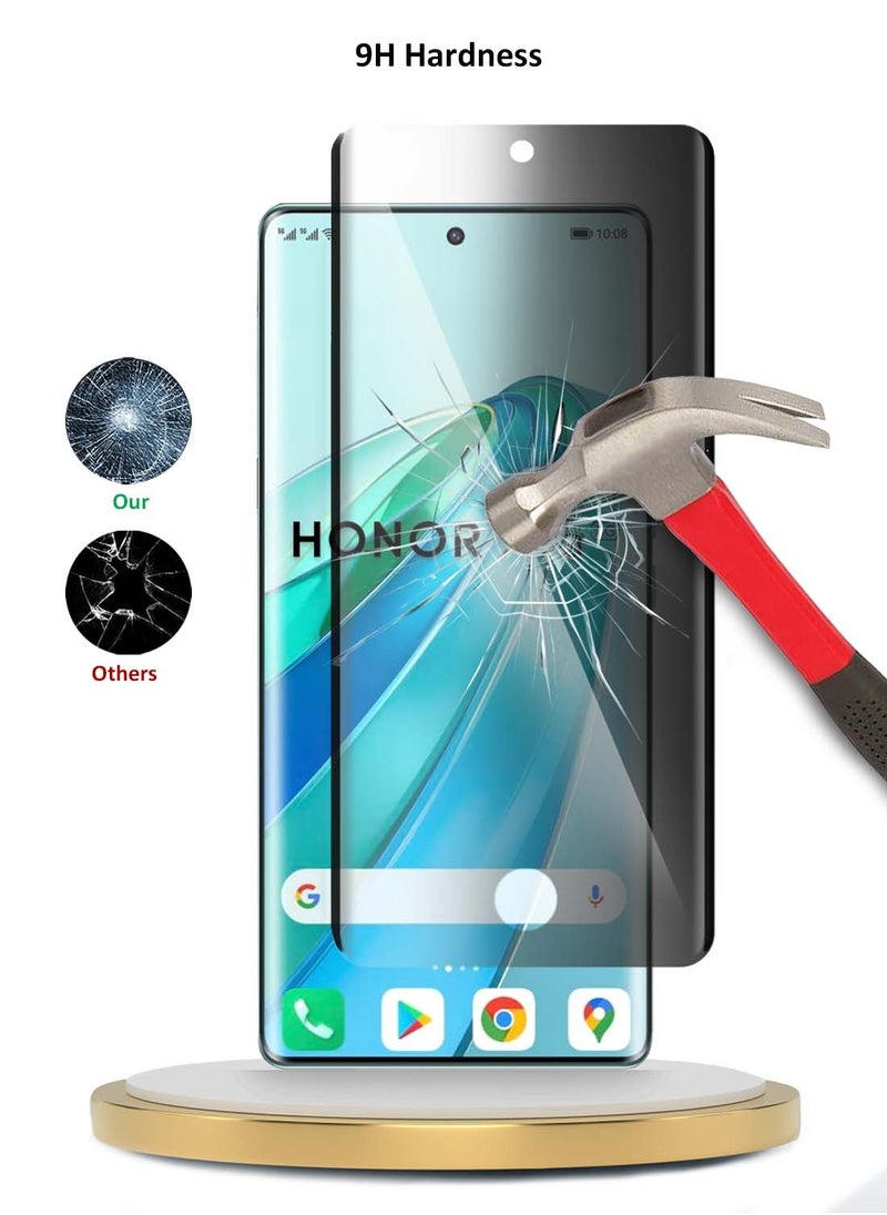 دبليو تيك هونر X9a 5G 2023 حذاء منحني ممتاز للأشعة فوق البنفسجية بغطاء كامل للحماية واقي شاشة زجاجي مقسى - شفاف  - Image 3