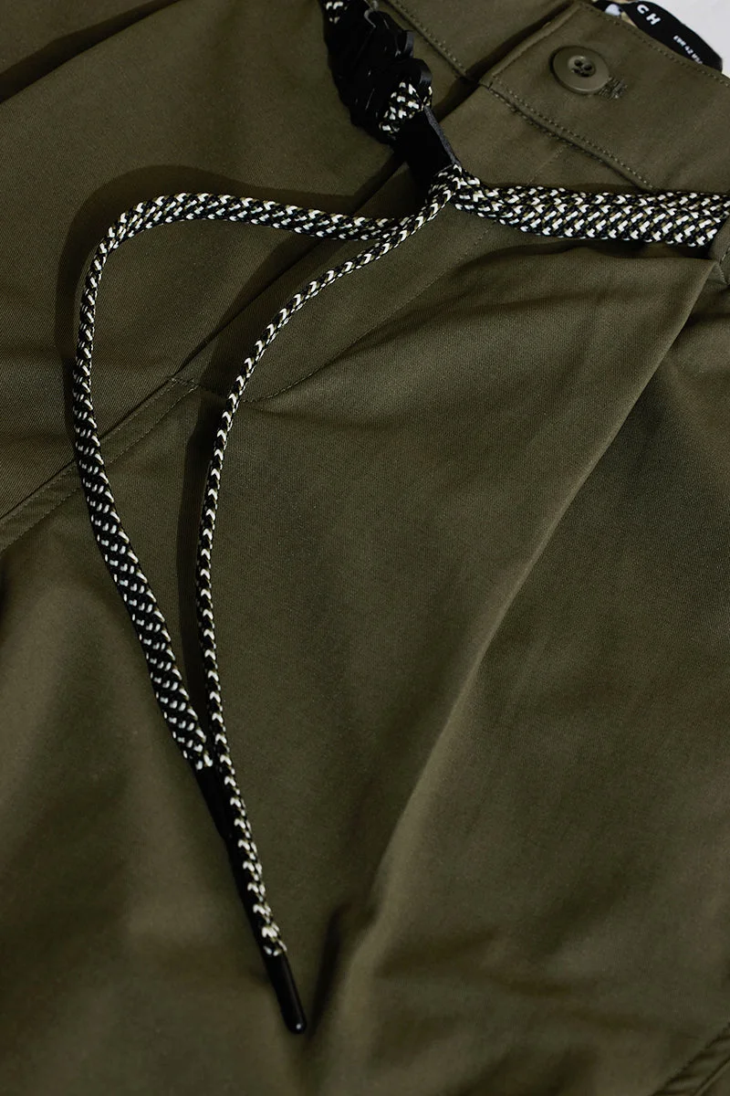 SNITCH Olive Relaxed Fit Trousers