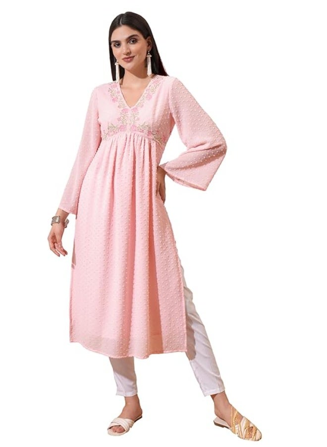 Vishudh Women's Kurta | Comfortable Ethnic Wear for Daily Use | Lightweight & Breathable Indian Top - Image 1