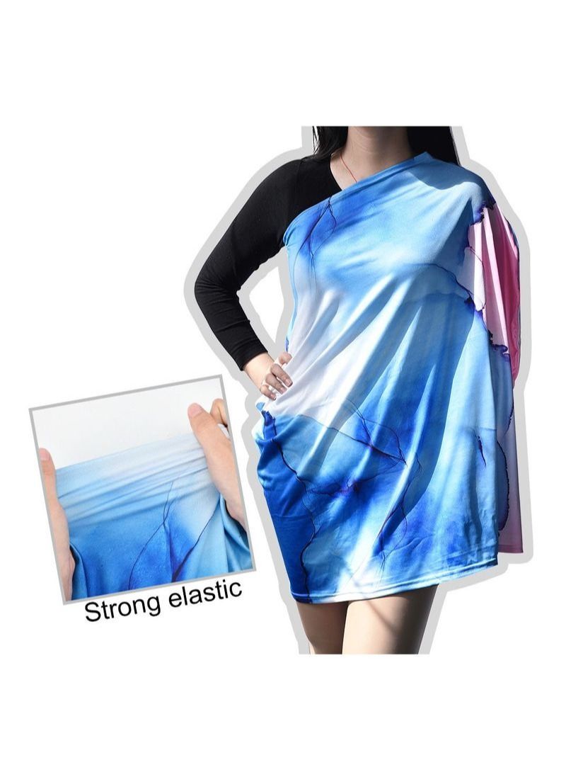 NIBEMINENT Multifunctional Nursing Towel - Blue - Image 4