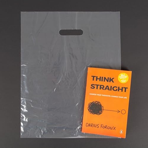 Infinite Pack 100 Clear Plastic Merchandise Bags with Handles 12"x15" | 1.25Mil Thick Glossy Retail Shopping Bags for Small Business Boutique Bag Clear Gift Bags for Shopping, Clothing and Trade Show - Image 3