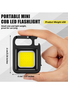 Excefore Keychain Flashlight, 1500 Lumens Bright Rechargeable Keychain, 6 Light Modes, Magnetic Keychain Flashlights Pocket Keychain Light with Bracket and Screwdriver, for Camping and Hiking  - Image 4