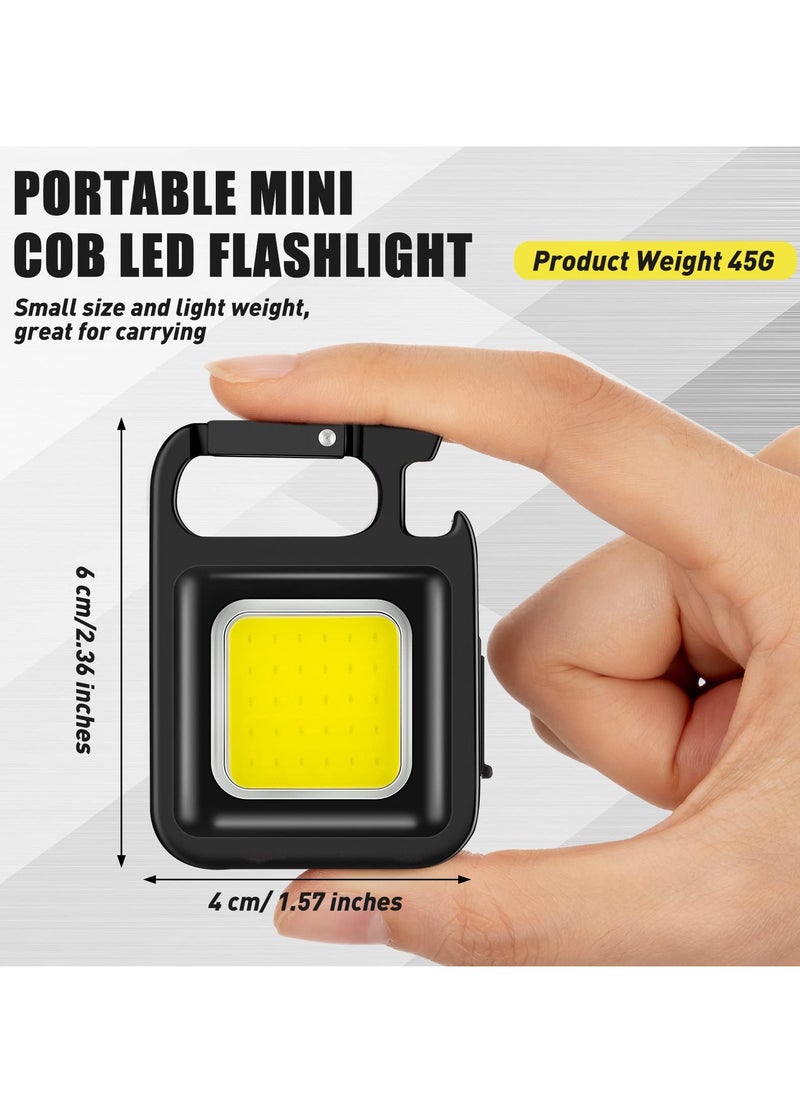 Excefore - Keychain Flashlight, 1500 Lumens Bright Rechargeable Keychain, 6 Light Modes, Magnetic Keychain Flashlights Pocket Keychain Light with Bracket and Screwdriver, for Camping and Hiking - Image 1