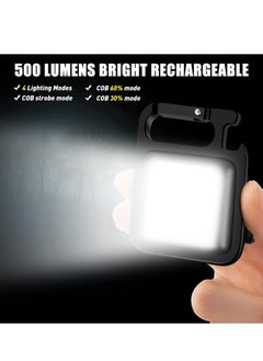 Excefore Keychain Flashlight, 1500 Lumens Bright Rechargeable Keychain, 6 Light Modes, Magnetic Keychain Flashlights Pocket Keychain Light with Bracket and Screwdriver, for Camping and Hiking  - Image 2