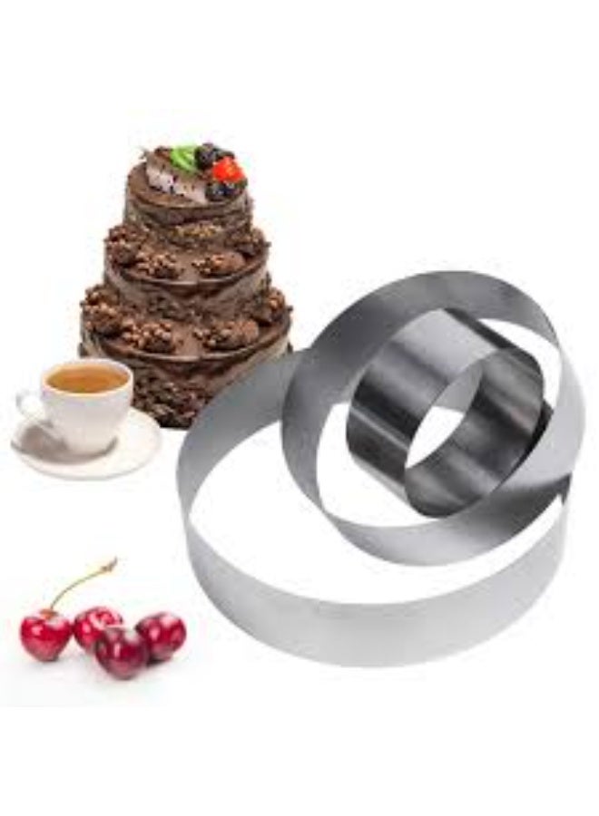 3-Piece Stainless Steel Round Cookie and Dough Cutter Set - Multi-Size Cutters for Cookies, Cakes, and Dough - Image 3