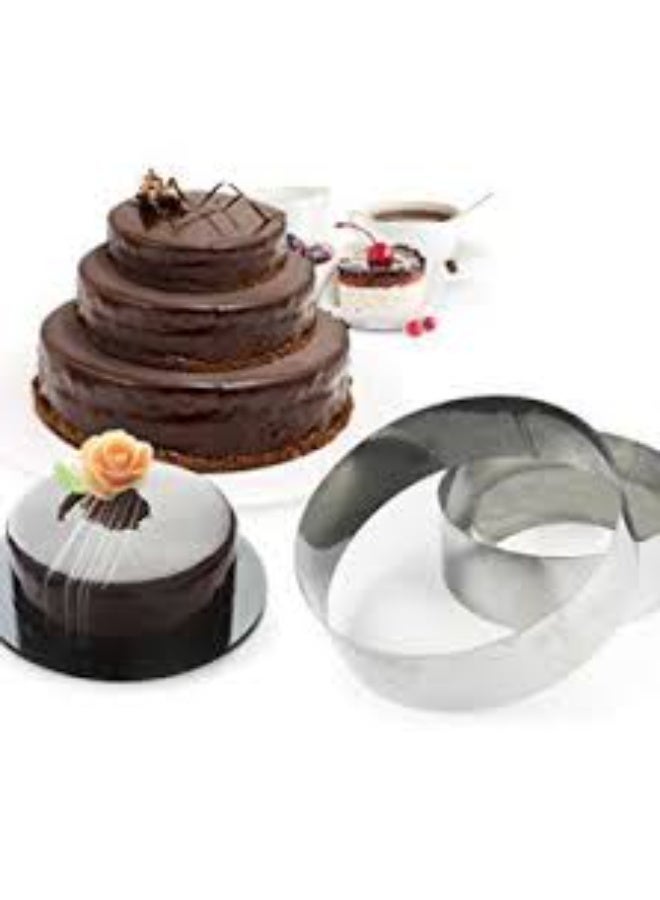 3-Piece Stainless Steel Round Cookie and Dough Cutter Set - Multi-Size Cutters for Cookies, Cakes, and Dough - Image 4