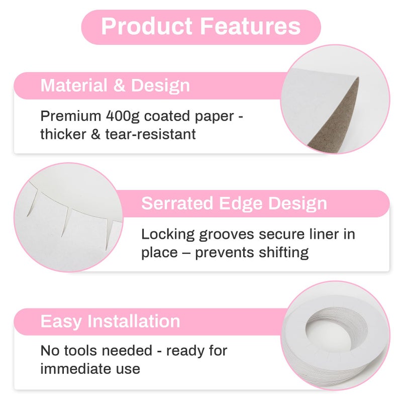 RAQEHO Wax Collars for Wax Pot - 50PCS Disposable Coated Paper Protective Clean Collar for 14oz Wax Warmer Melting Pot for Hair Removal Women Wax Bath Accessories Esthetician Professional Supplies - Image 3