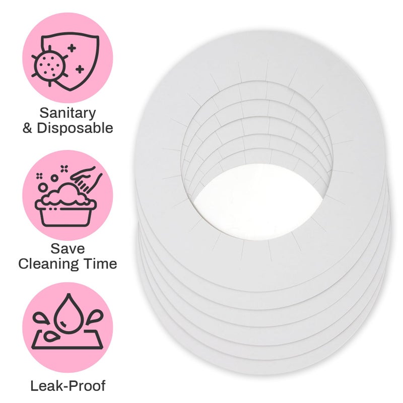 RAQEHO Wax Collars for Wax Pot - 50PCS Disposable Coated Paper Protective Clean Collar for 14oz Wax Warmer Melting Pot for Hair Removal Women Wax Bath Accessories Esthetician Professional Supplies - Image 4
