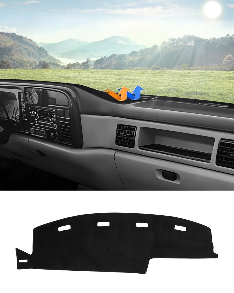 Autorder Dashboard Cover Mat for 19941997 Dodge Ram 1500 2500 3500 Accessories Dash Cover Flannel Dash Mat Sunshade Glare UV Rays Protector