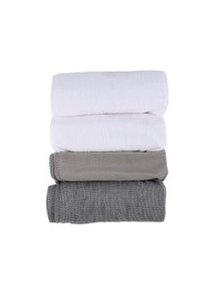 Royalbright 4 pcs Multi-Purpose Microfiber Cloth Set RF10743 Germ Shield Technology with Super Absorbent Power, 100% Micro-Fiber and 100% Anti-Bacterial, Grey and White - pzsku/ZB97A5FD584516A5008E5Z/45/_/1680101062/2509debf-028a-4f61-97bb-a77d7f706391