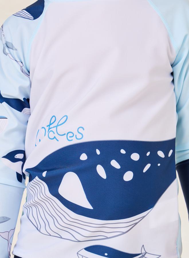 ستايلي طقم سباحة بأكمام طويلة مطبوع للأولاد الصغار - Image 3