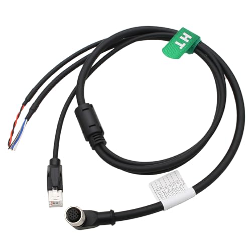 HangTon M12 12-pin Power Network Ethernet Data Cable for DJI Livox Mid-360 LiDAR Sensor to Computer Debug, Right Angle to RJ45 Flying Leads, 1m - Image 1