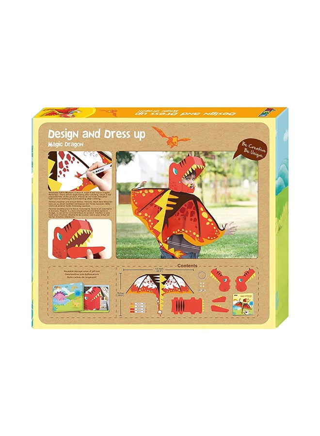 Avenir طقم متعة تنكر وحيد القرن من أفينير - تنين سحري | زي افعلها بنفسك مع أجنحة مطبوعة مسبقًا، أقلام، شعير، إبرة بلاستيكية، ونظارة رأس - اشعل الخيال | 3+ سنوات - Image 2