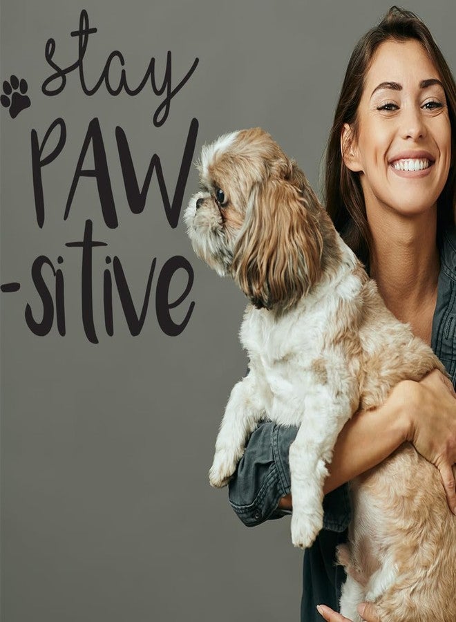 Ceybo Vinyl Wall Art Decal - Stay Pawsitive - 12" x 10" - Cute Trendy Doggy Paw Fun Decor Home Apartment Bedroom Living Room - Cool Dog Lovers Work Office Business Indoor Outdoor Modern Inspirational Decal - Image 5