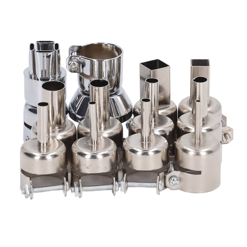 12Pcs Hot Air Gun Nozzle with Locking Screw Heat Gun Nozzle for 850 Hot Air Welding Station - Image 2