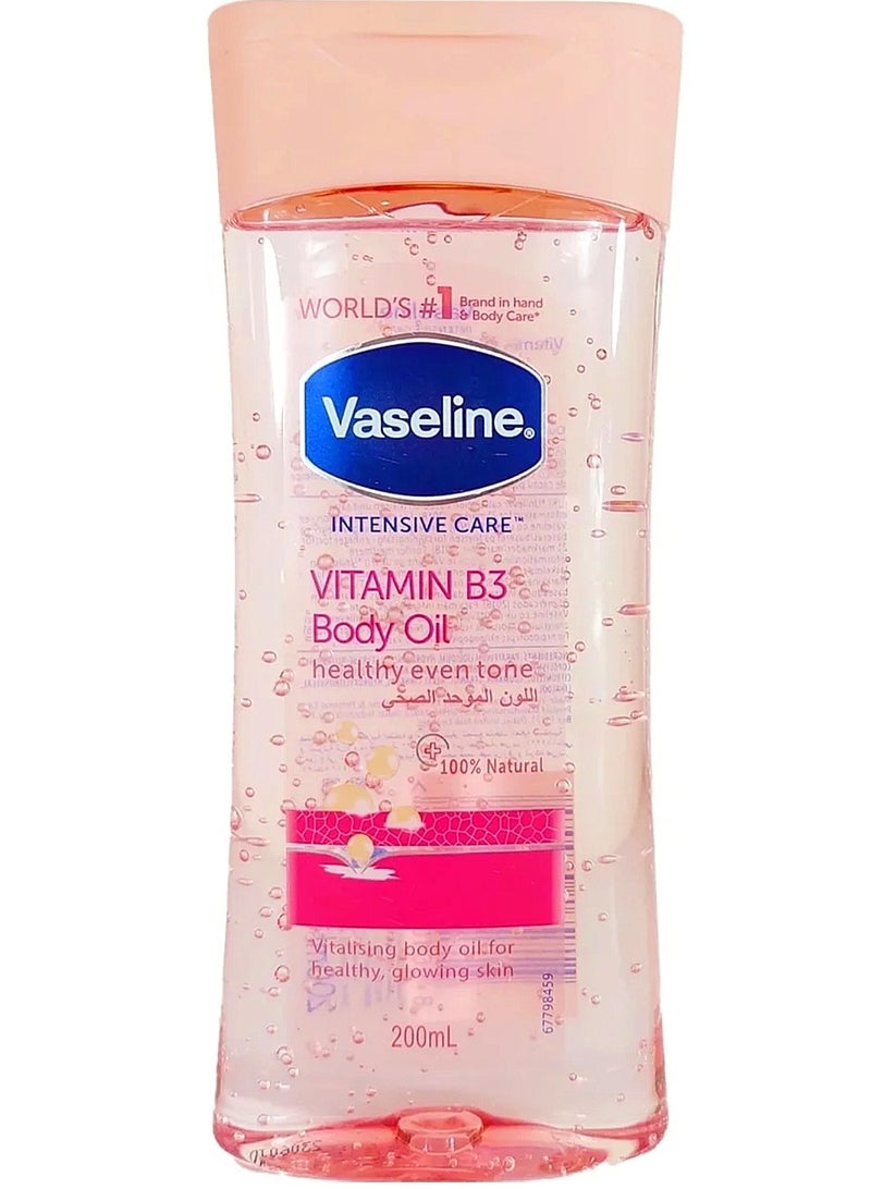Vaseline Vitamin B3 Body Care Oil Healthy Skin Tone Unifying 200ml - Image 1