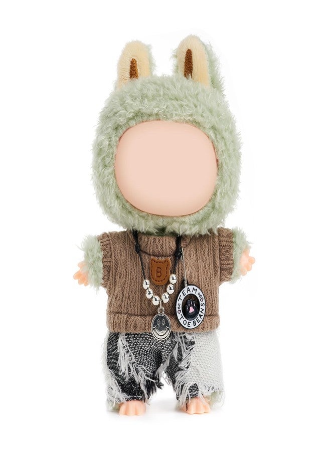 QIUTIMIY 17cm Doll Clothes, 3-Piece Set: Sweater, Jeans, Necklace - Premium Doll Outfit with Accessories - Image 1