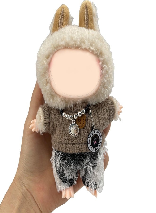 QIUTIMIY 17cm Doll Clothes, 3-Piece Set: Sweater, Jeans, Necklace - Premium Doll Outfit with Accessories - Image 4