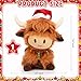 Seenelling Christmas Highland Cow Stuffed Animals 787 Inch Brown Highland Cow Plush Toy with Santa Hat Colorful Light Bulbs Cute Plushies Decorations for Xmas Holiday Kids Adults Boys Girls Gifts - Image 4