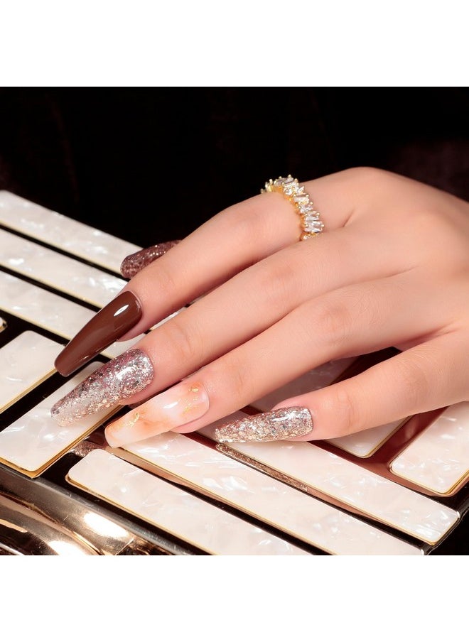 MAYCHAO - 15Ml Gold Glitter Gel Nail Polish 1Pc Sparkle Light Gold Gel Polish Soak Off Uv Led Nail Polish Nail Art Starter Manicure Salon Diy At Home 0.5 Oz - Image 1