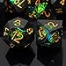 Haxtec DND Dice Set Black Sharp Edge Resin Dice with Dice Case Iridecent DD Dice for RPG Compatible with Dungeons and Dragons DND GiftBlack Galaxy - Image 4
