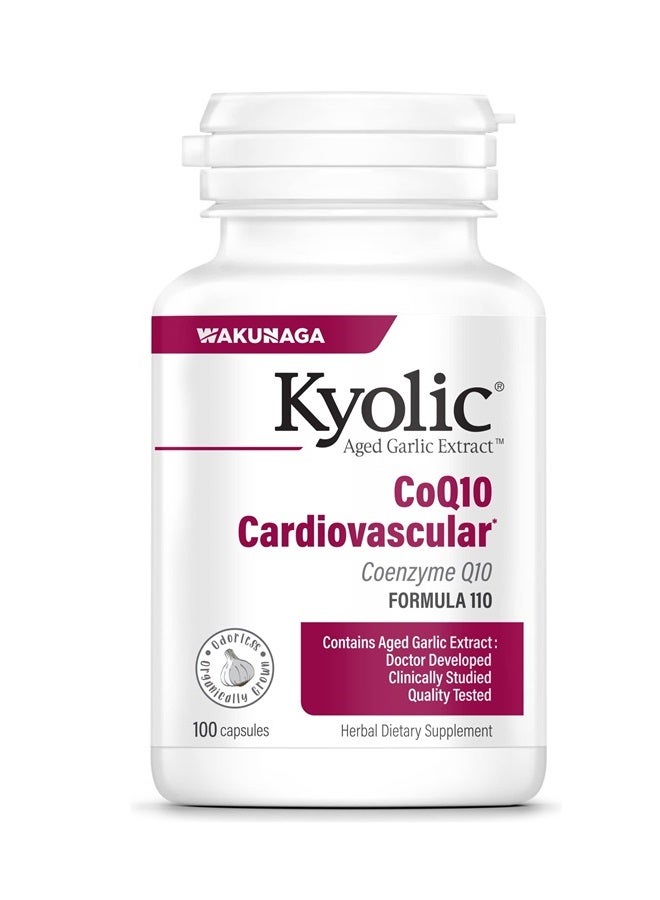 kyolic Aged Garlic Extract Formula 110 CoQ10 Cardiovascular, 100 Capsules - Image 1