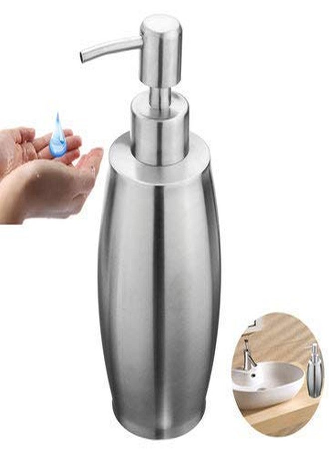 Sakar Sales Liquid Hand Soap Dispenser Pump Bottle for Kitchen, Bathroom Also Can be Used for Hand Lotion & Essential Oils - Brushed Stainless Steel - Image 2