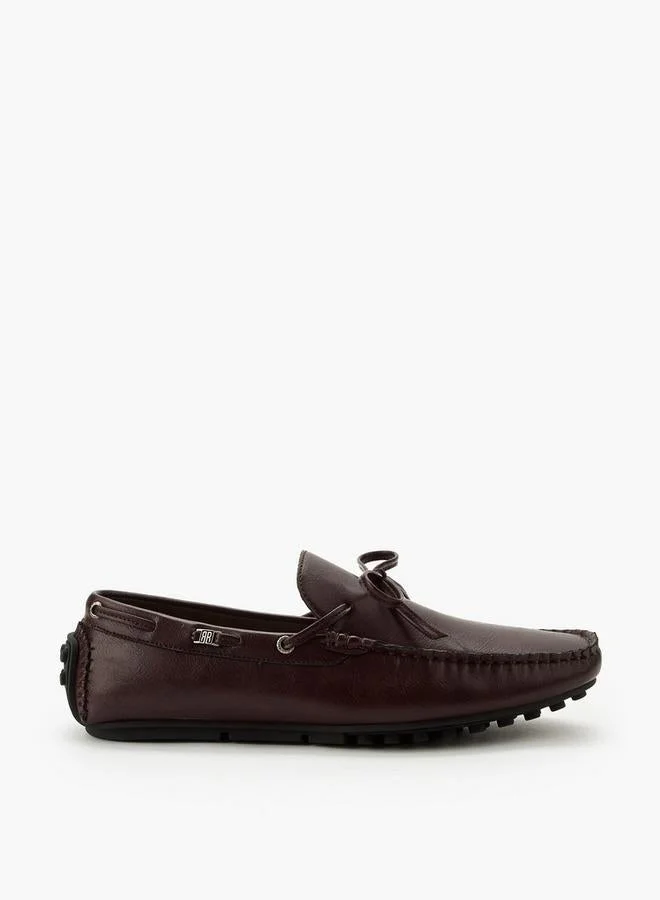 Renzo Ruganni Men Bow Trim Slip-On Loafers