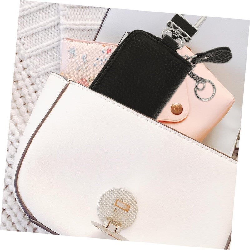 PRETYZOOM 1Pc Genuine Leather Zipper Key Pouch for Car Keys Compact Waist Hanging Key Holder Durable Stylish Key Case Protects Against Damage Fits Car and Household Keys - Image 5