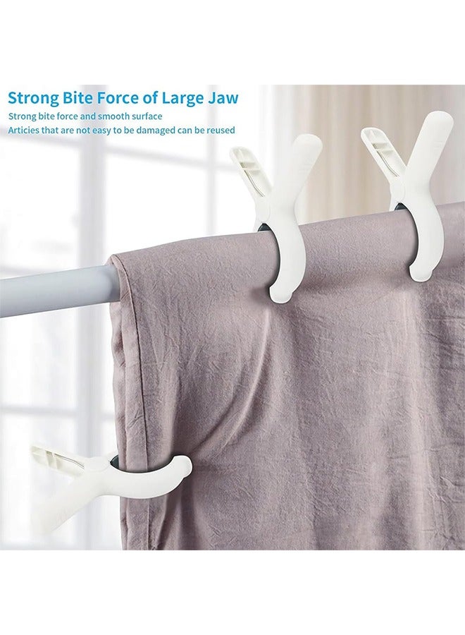meayul 8 Pcs Beach Towel Clips, Heavy Duty Laundry Clips, Plastic Clothespins, Large Quilt Clothes Pegs, Prevent Clothes, Towels and Blankets from Blowing Away in the Wind, Clothespins, Clips  - Image 2