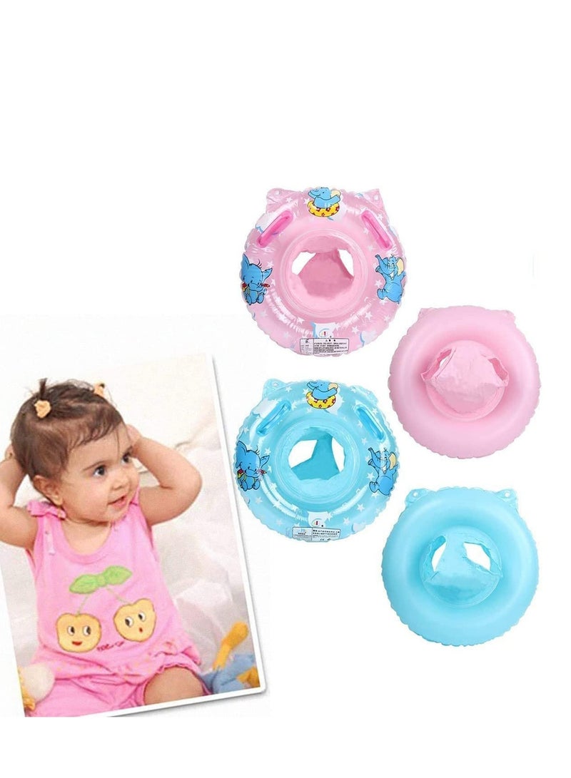 Swimming Ring Baby Inflatable Seat, Baby Swimming Pool with Float Pool Float Inflatable Summer Baby Boys Girls, Pool Toys Cartoon for Kids Toddles Aged 9 to 36 Months Pink - Image 5