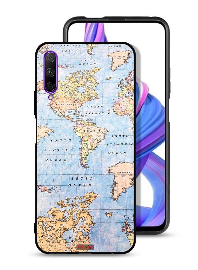 Tolwak Honor 9X Pro Protective Case Cover World Map - Image 1