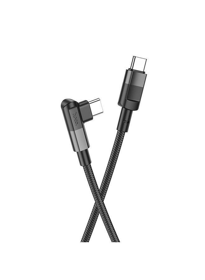 hoco U108 100W USB-C / Type-C to USB-C / Type-C PD Charging Data Cable, Cable Length:2m(Black)
