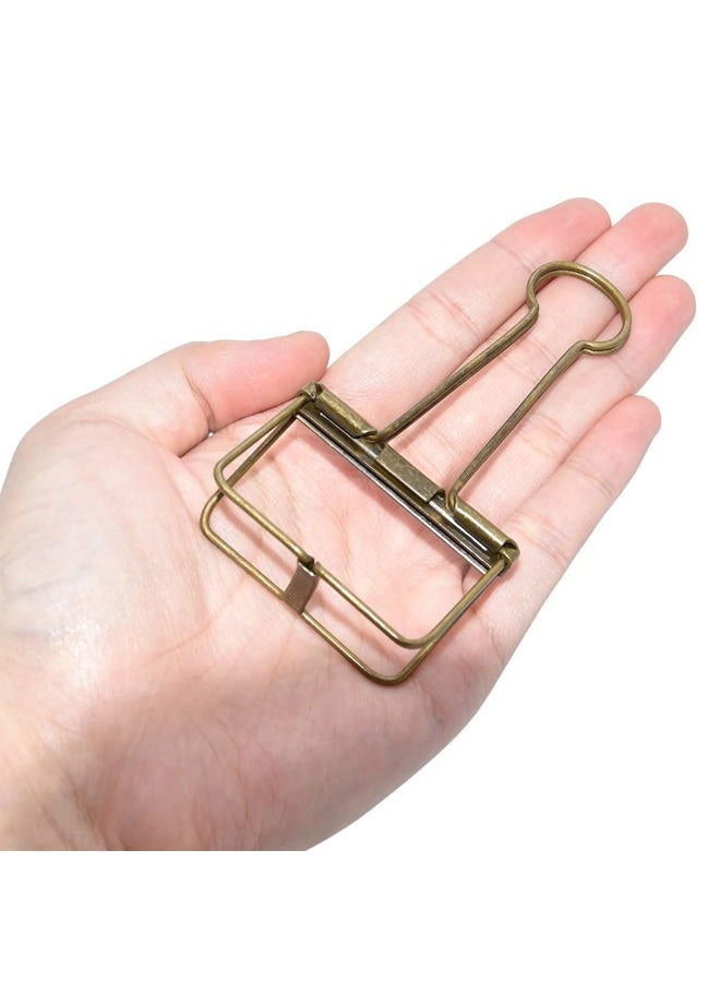 zoohot Extra Large Binder Clips 2 Inch, Big Paper Clamps Bronze for Office School Supplies (15Pcs) - Image 4