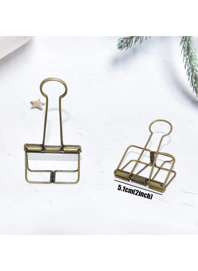 zoohot Extra Large Binder Clips 2 Inch, Big Paper Clamps Bronze for Office School Supplies (15Pcs) - Image 3