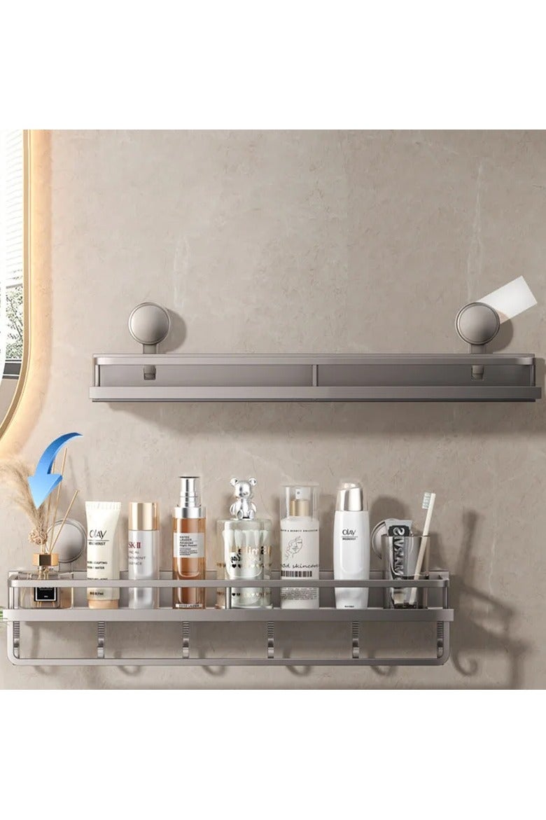 TWEGGON Bathroom Shelves Suction Storage Rack Organizer 50cm - Image 3
