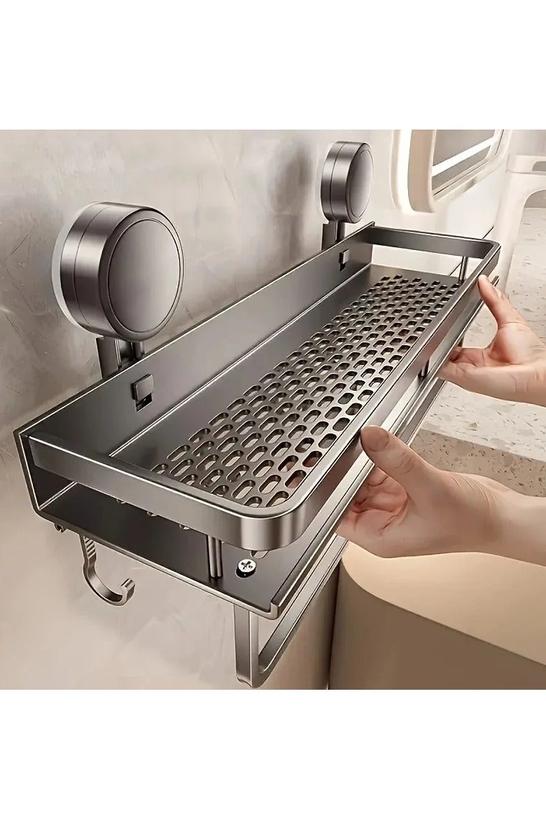 TWEGGON Bathroom Shelves Suction Storage Rack Organizer 50cm - Image 5