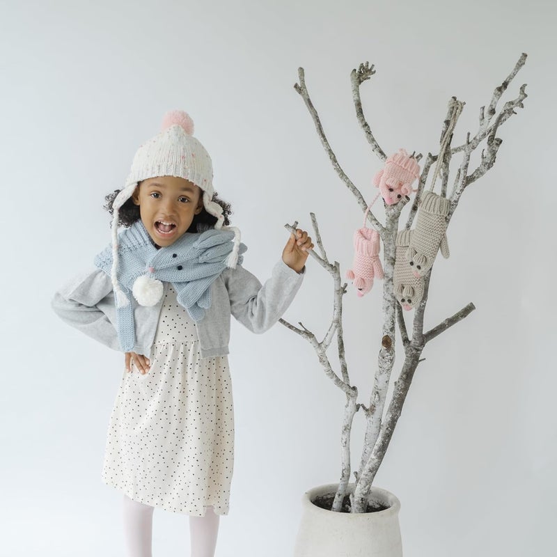 Peppercorn Kids Kids Animal Character Double-Layer Knitted Scarf - Fun Critter Design for Children All Ages - Image 4