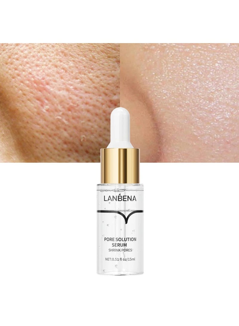 LANBENA Pore Solution Serum Pore Minimizer Serum Pore Minimizer and Reducer for Face Tightening Pores Minimizing Shrinking Oil Control Firming Pore Moisture Essence after Blackhead Remover 15ml  - Image 2