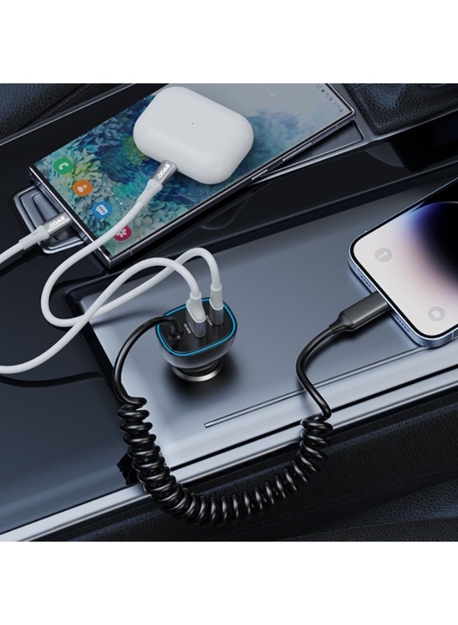 BWOO PD 30W+QC 30W WITH LIGHTNING CABEL CAR CHARGER - Image 2