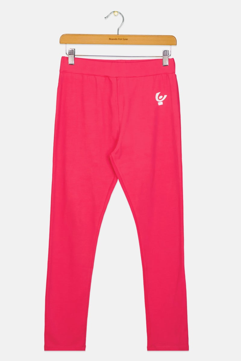 FREDDY Kids Girl Pull On Brand Logo Pants, Pink  - Image 1