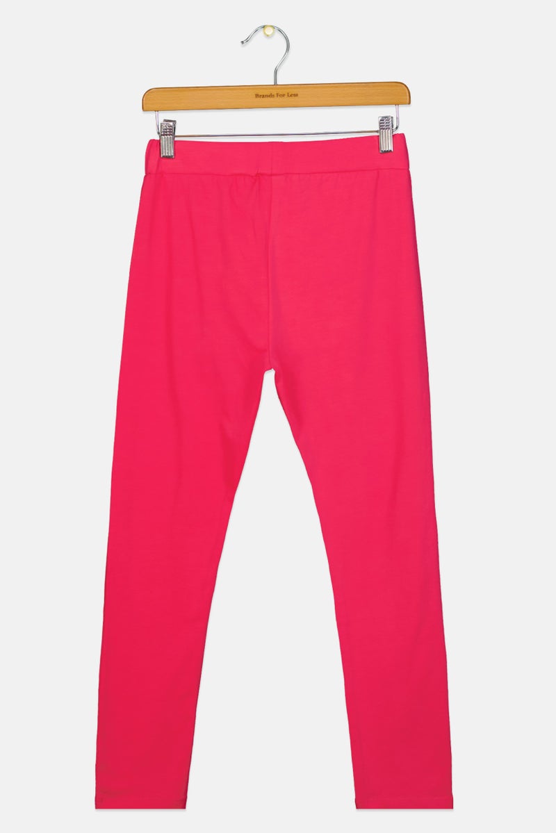 FREDDY Kids Girl Pull On Brand Logo Pants, Pink  - Image 2
