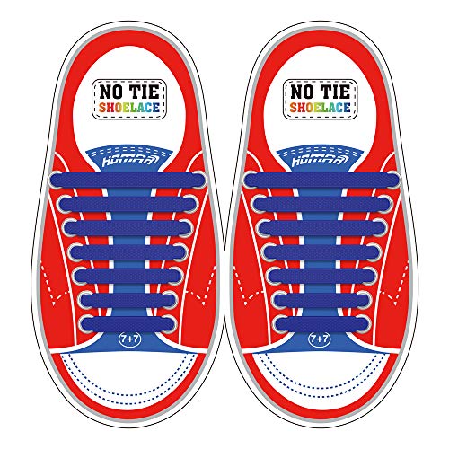 HOMAR No Tie Shoelaces for Kids and Adults Stretch Silicone Elastic No Tie Shoe Laces - Image 1