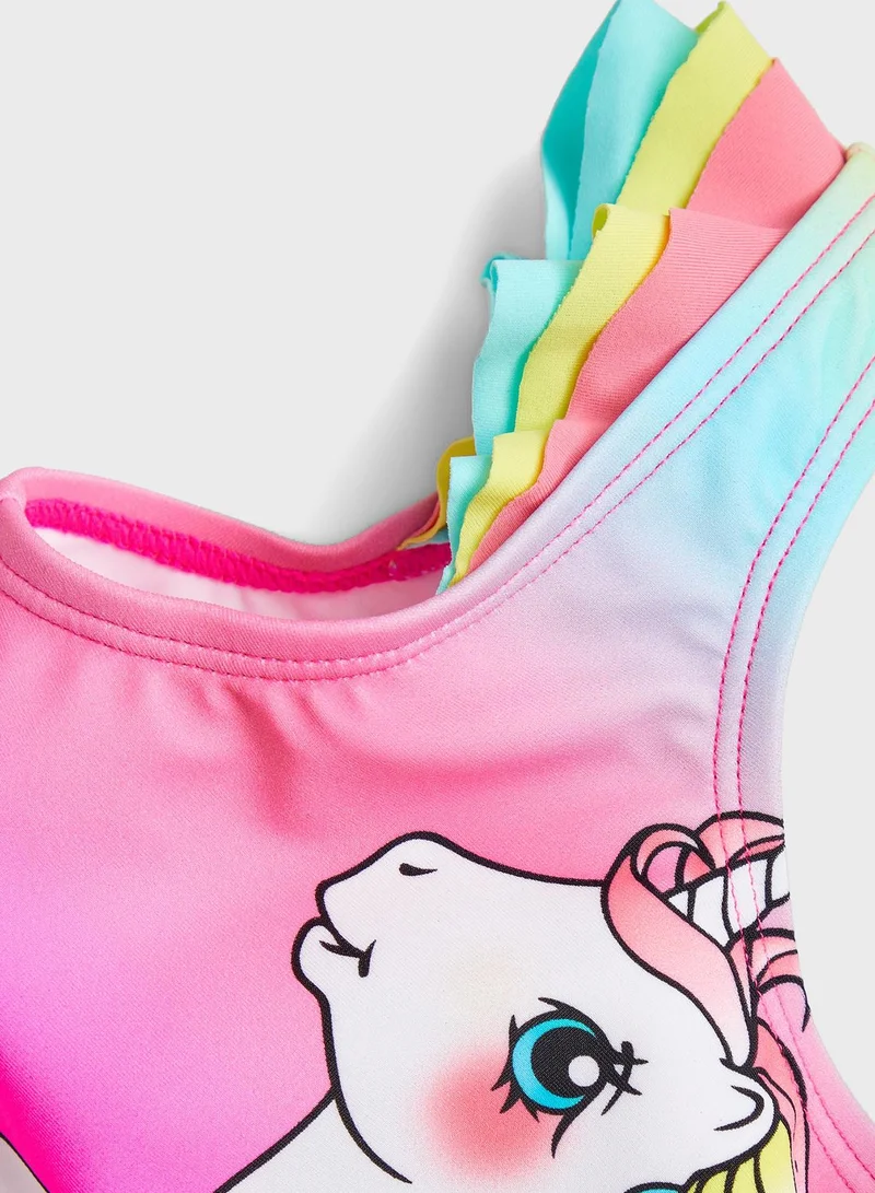 NAME IT Kids Unicorn Print Bikini Set