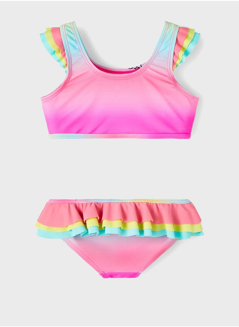 NAME IT - Kids Unicorn Print Bikini Set - Image 1