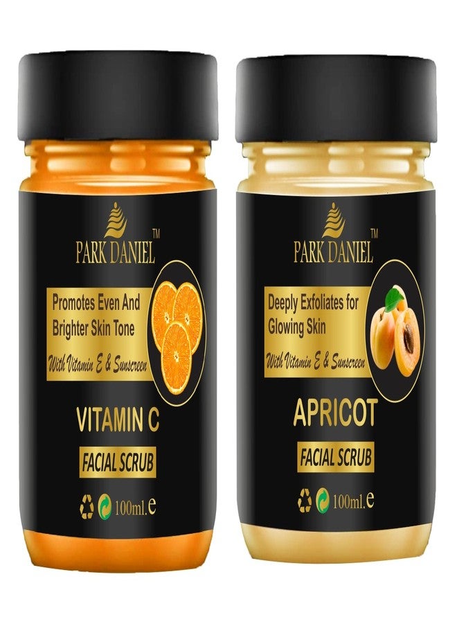 Park Daniel Vitamin C and Apricot Facial Scrub For Balck Head & Dead Skin Removal Combo Pack of 2 Jars of 100 ml(200 ml) - Image 1