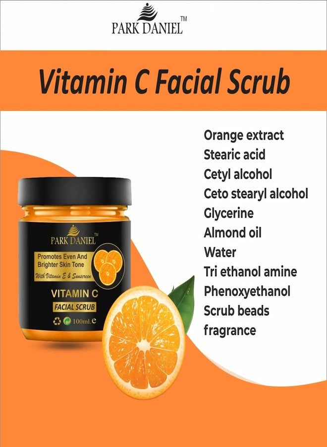 Park Daniel Vitamin C and Apricot Facial Scrub For Balck Head & Dead Skin Removal Combo Pack of 2 Jars of 100 ml(200 ml) - Image 3