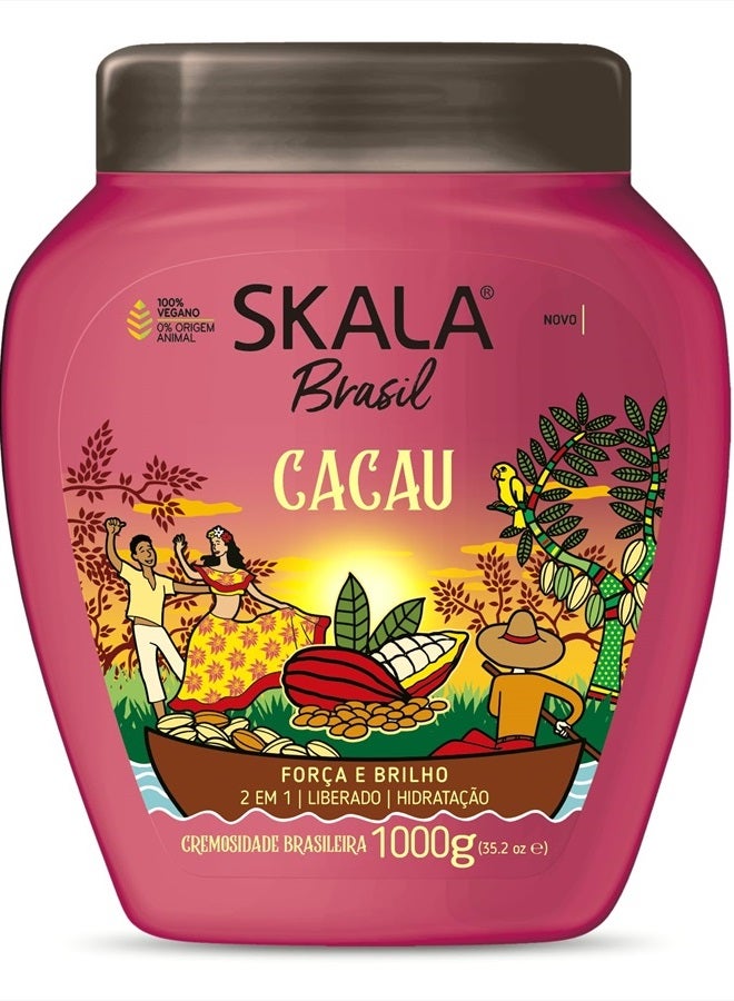 Linha Brasil - Creme de Hidratacao 2 em 1 Cacau 1 Kg - (Brazil Collection - Cocoa 2 in 1 Moisturizing Cream Net 35.27 Oz)
